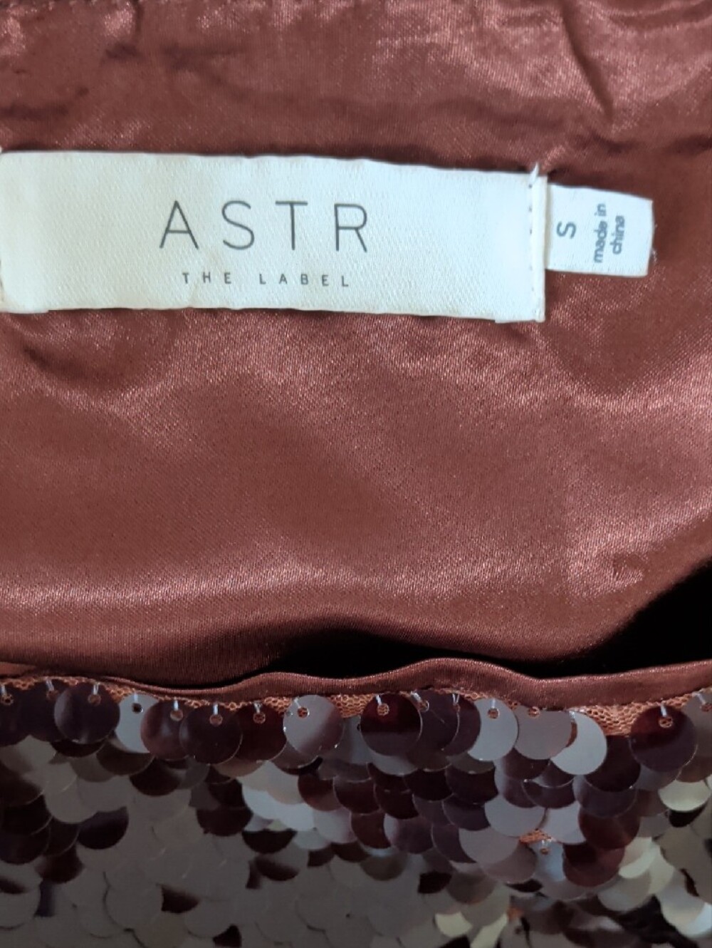 Astr The Label Brown Sequin Pencil Skirt - Picture 9 of 11